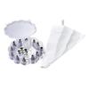 Cream Pastry Bags with Tips, Set of 12, with Case, for Cakes, Christmas, Valentine's Day, and Homemade Baking, D-3101