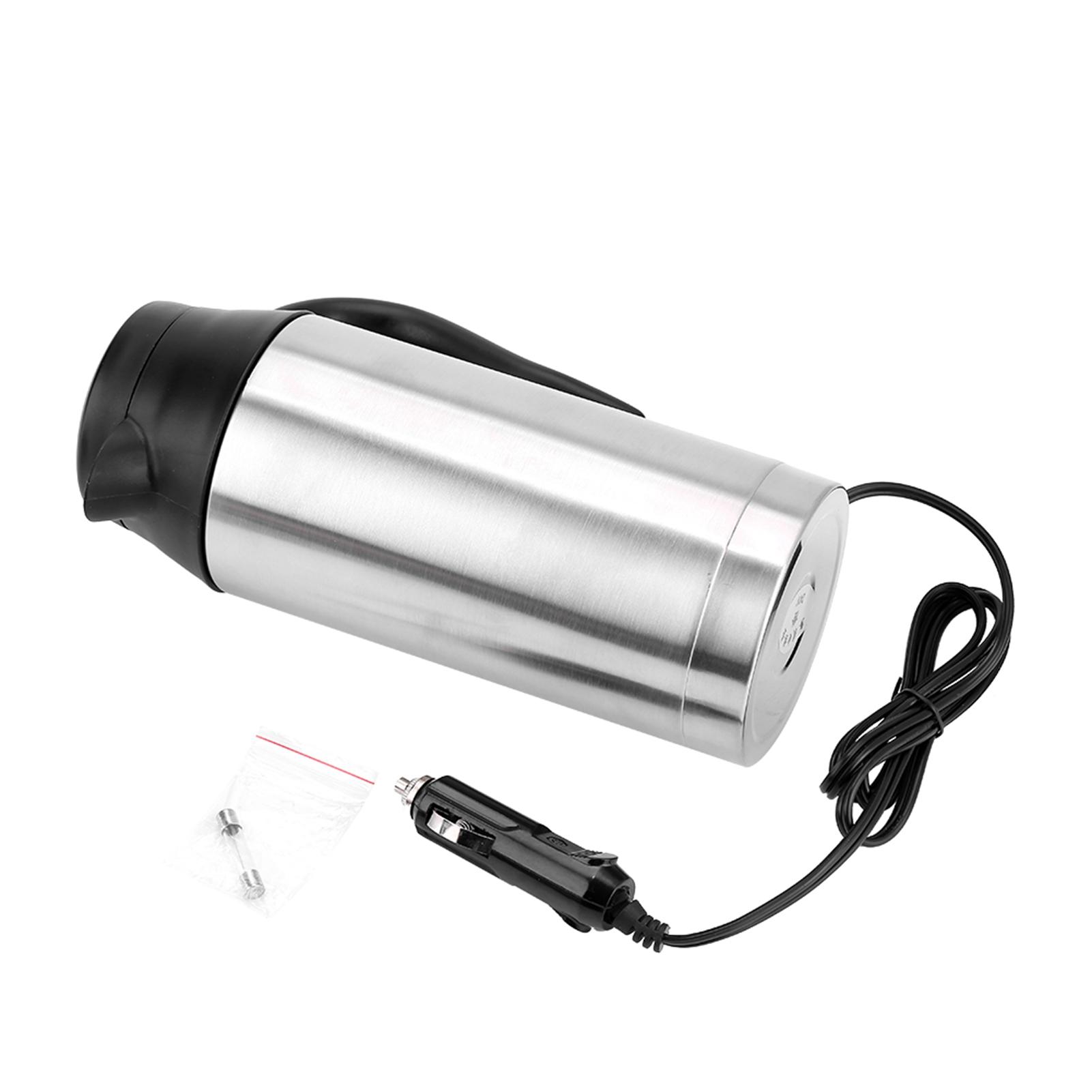 

Electric Travel Kettle, 750ml 24V Stainless Steel Portable T Kettle Auto Shut Off Quick Hting Water Hter Boiler for T Coffee Drinking
