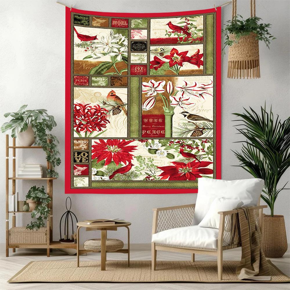 Christmas Wall Decor Tapestry Art For Pet Memorial Birthdaywedding Party Backdrop Family Gift