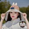 Kids Hat with Solar USB Powered Fan Cartoon Styling Shawl Design Adjustable Outdoor Hiking Cycling Fishing Cap