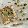PCS Spilla Strass Fermagli Metallo per Capelli Spilla Verde Cristallo Decorazioni per Signora Donne Ragazze