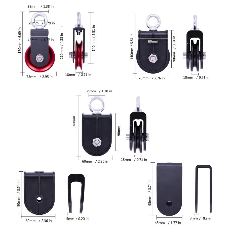 Feste Lager Umlenkrolle Rundes Rollenrad Kabel Fitnessgeräte Teil Trainingsgerät Teil Umlenkrolle Zubehör
