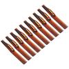10pcs Brown Folding Pocket Comb Gold Buckle Handmade Comb Portable Fine Tooth Comb  For Men