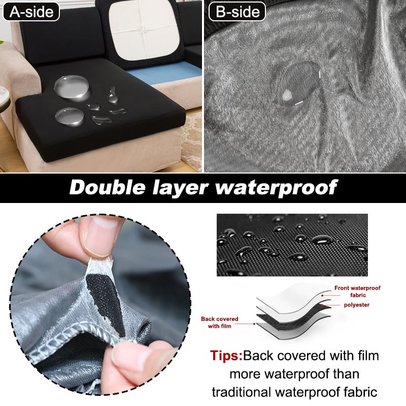 Real Waterproof Sofa Seat Cover Elastic Couch Cover Laminated Sofa Covers Pets Kids Sofa Cover For Living Room Sofa Cushion Home