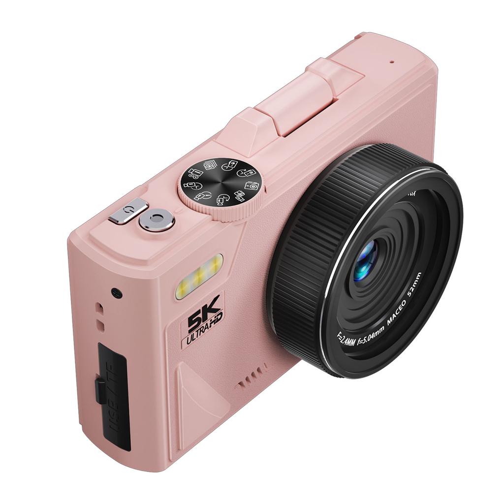5K 75MP Mirrorless Camera 18X Zoom Auto Focus Digital Camera Anti Shake with 3 Inch Flip Screen Support 256GB Memory