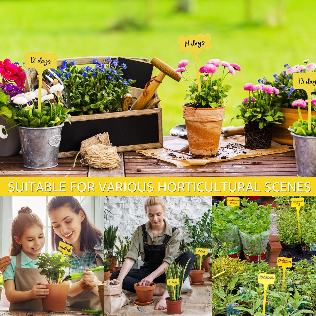 50/100Pcs Garden Plant Labels Plastic Waterproof T-Type Plant Tags Reusable Plant Name Tags for Garden Farmland Greenhouse