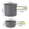 Outdoor Camping Cookware Set: Portable 1-2 Person Picnic Stove & Foldable Cookware