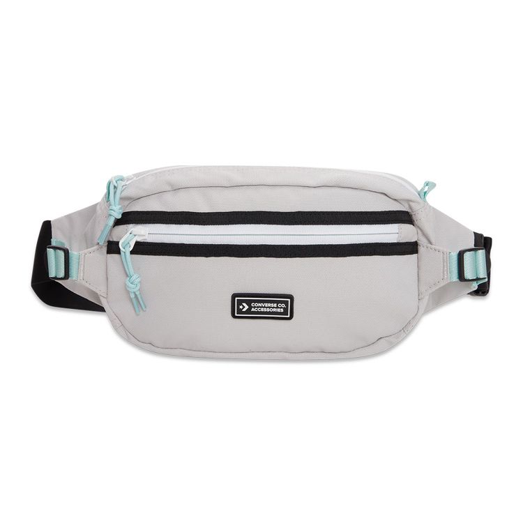 

Converse Cool Sports Casual Zipper Shoulder Crossbody Waist Bag Unisex bags Silver 10022098-050 Silver