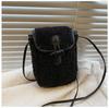 New Women's Plush Lamb Wool Crossbody Bag - Cute, Fashionable, Versatile, and Popular Phone Bag.