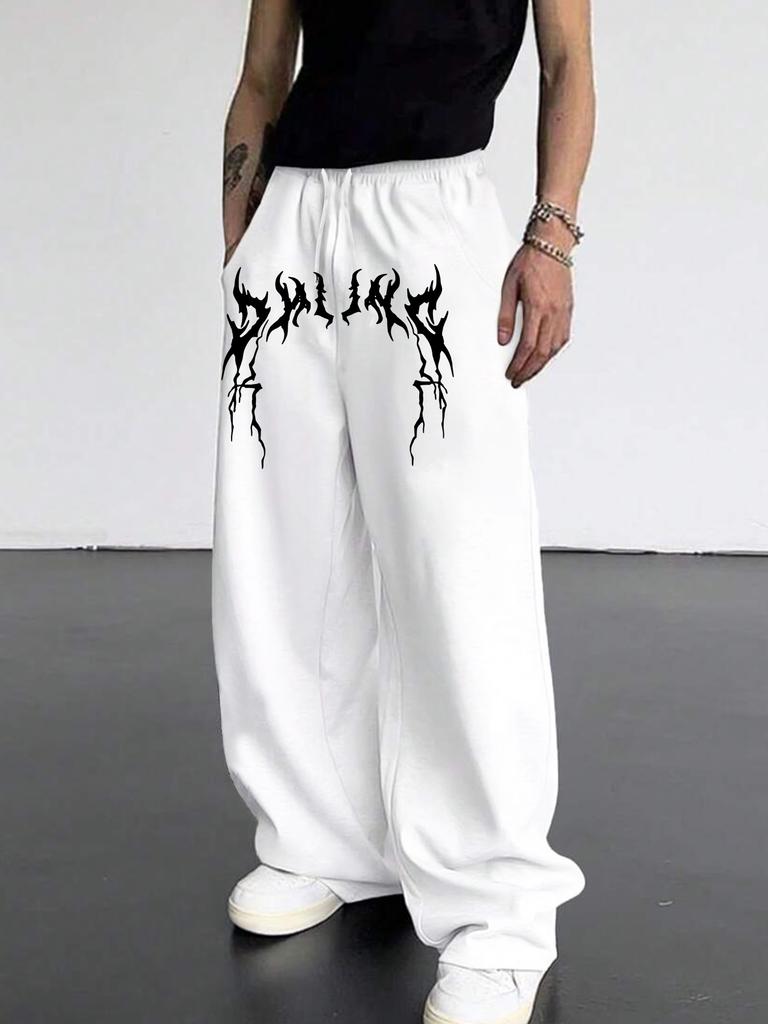 Pantaloni de trening pentru bărbați cu buzunare și șnur - Pantaloni de trening largi pentru relaxare, pentru alergare, pistă, yoga, joggers