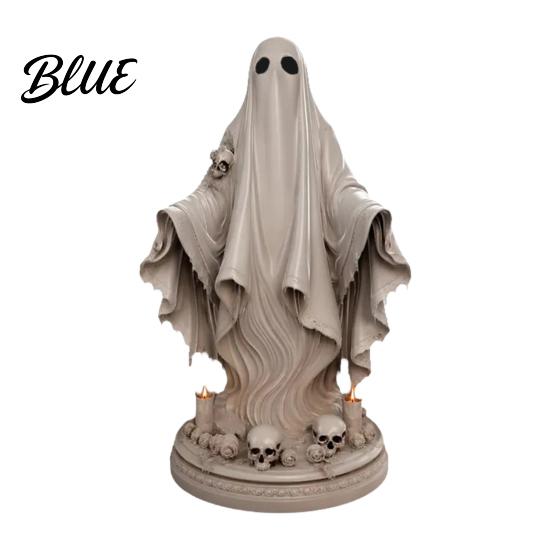 Colorful Ghost Decoration Halloween Figurine Spooky Resin Skulls Statue for Hand-painted Figurine Tiered Tray Home Table Centerpiece Party Supplies