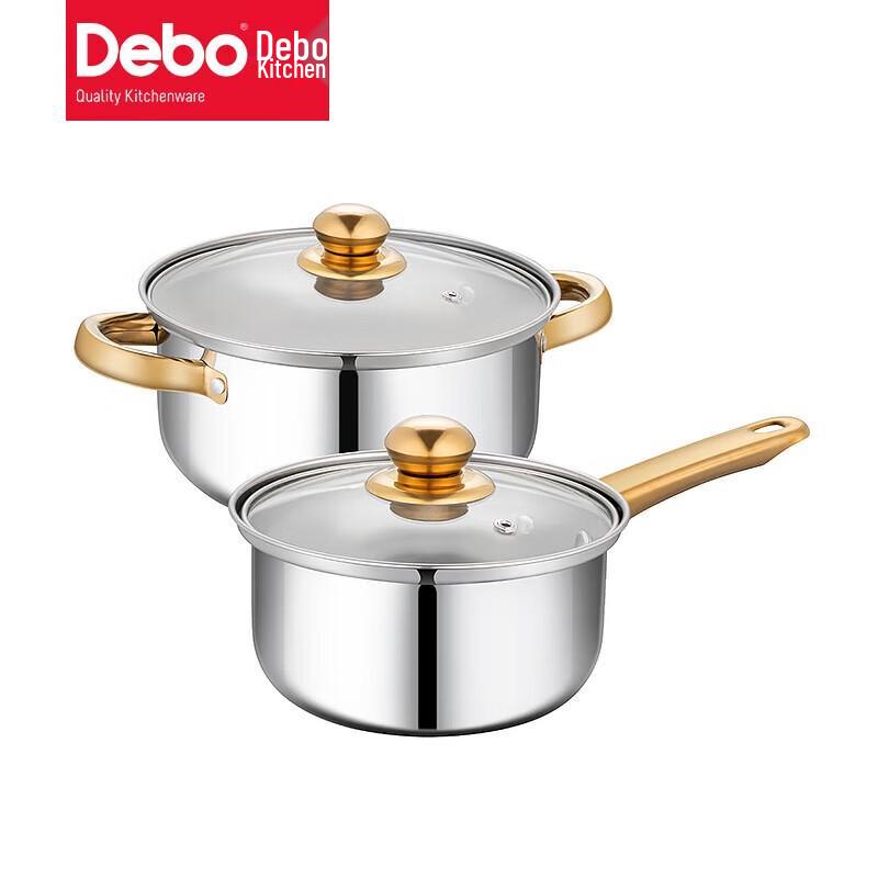 Deber Willi Edelstahl Suppentopf & Milchtopf Set