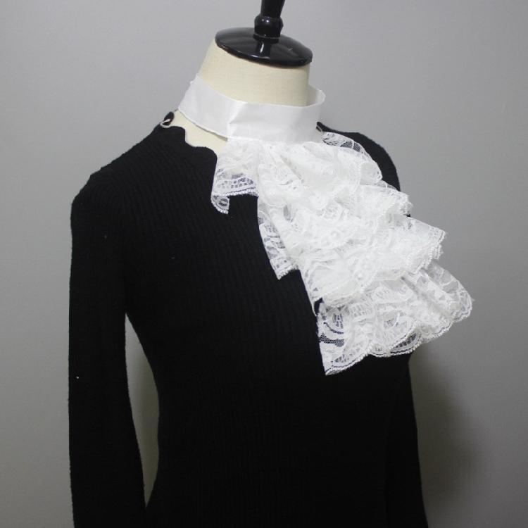 Jabot Collar Lace Wrist Cuffs Shirt Blouses Dress Removable Sleeves Ruffled Wrist Cuffs for Women Girl Photography