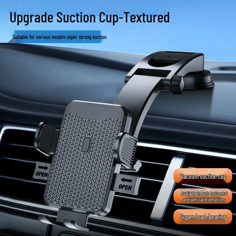 Car Phone Holder Suction Cup, Retractable Rotating Center Console Mount, Car Navigation Support