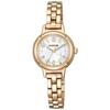 Citizen Wicca Solar Tech Waterproof Watch with Interchangeable Strap, Warm Gold and White, KP3-627-21, Women's