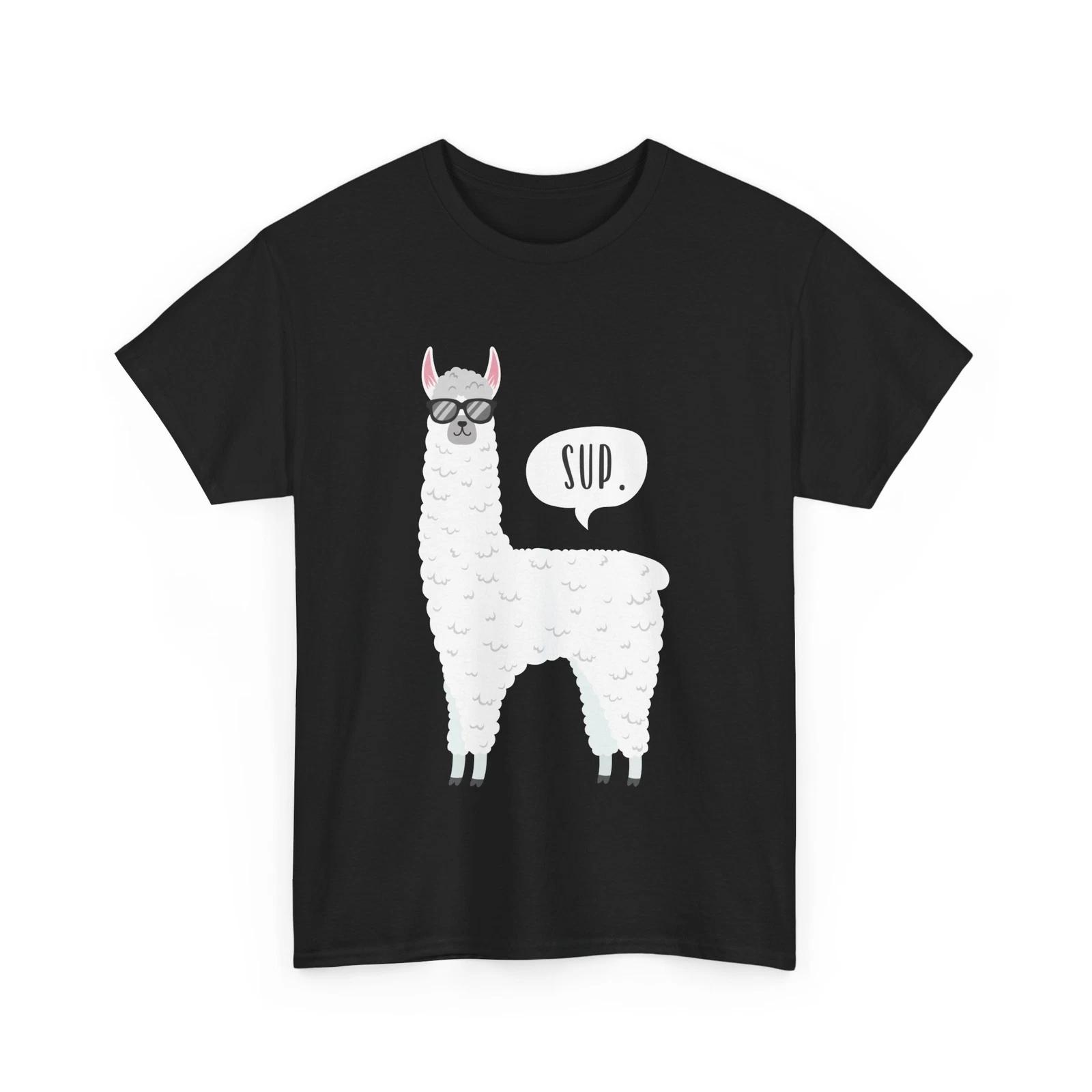 Llama Shirt, Llama Animal Lovers T-shirt, Llama Glasses Funny Shirt S