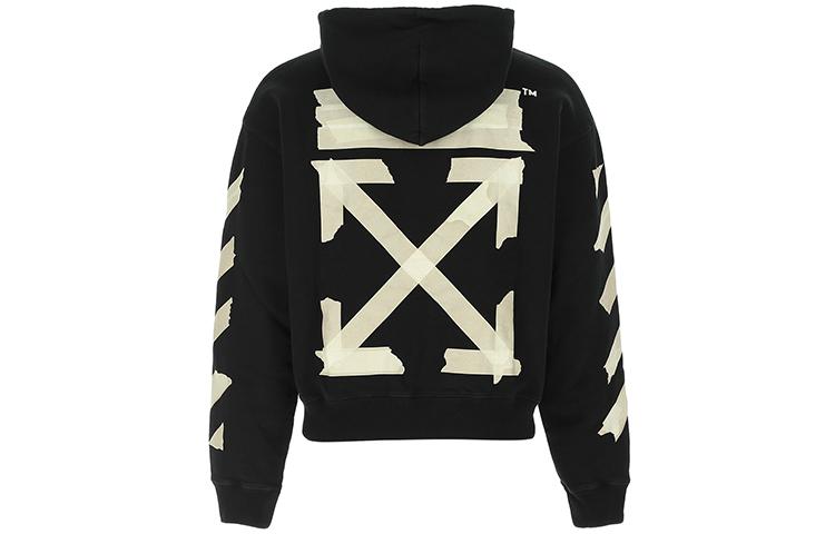 Off-White Men's White Off Tape Diag Arrows Hoodie Ombb037r20e300021048 Cm