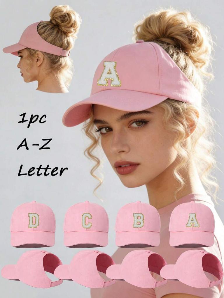 Womens Ponytail Baseball Cap With Hole For High Bun, Breathable Sun Hat For Beach Vacation Travel