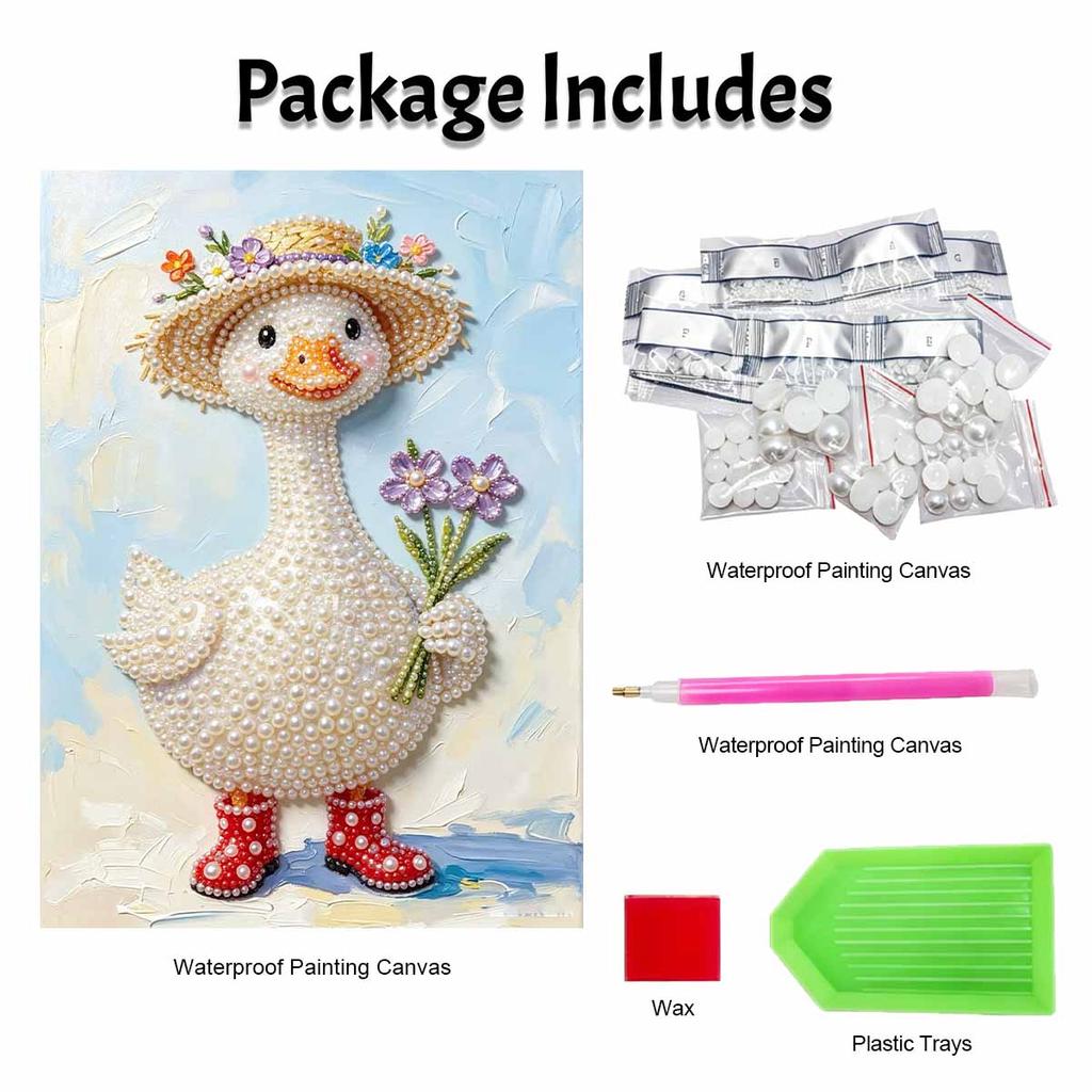 Animal pearl painting handmade diy duck pearl art painting stickers home decoration gifts