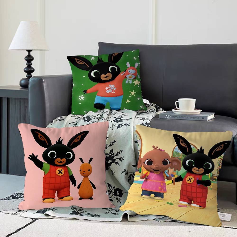 B-Bing Fumetto Coniglietti Design Foglie d'Acero Federa Cuscino Decorazione Felice Raccolta Autunnale Decorazione Festiva Federa