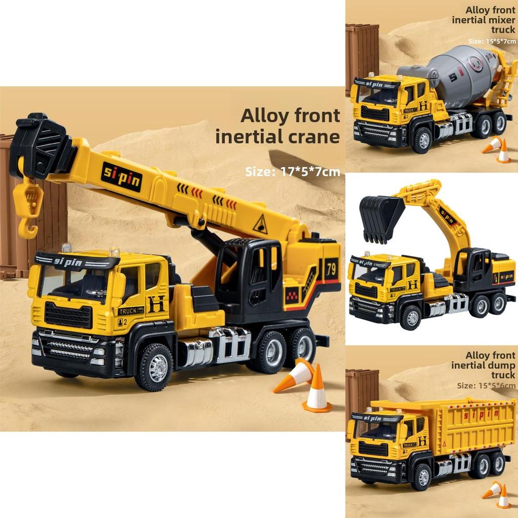 Childrens Alloy Excavator Toy With Inertia Drive For Engineering Play And Handeye Coordination