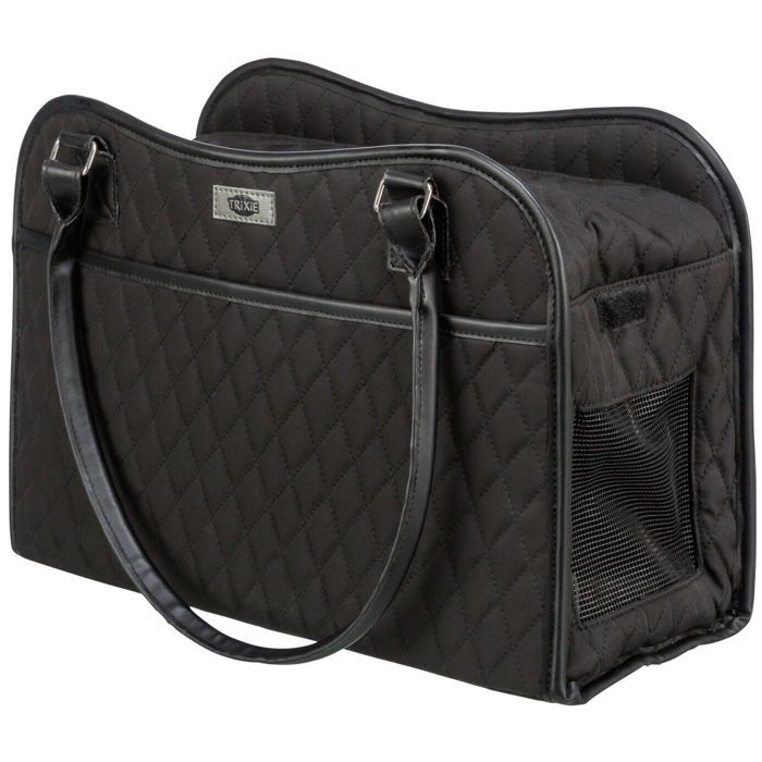 Sac De Transport Pour Chien - TRIXIE - Amina - Noir - Polyester - Cuir