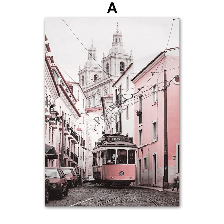 Pink Tram Street Door Almost Kiss Reed Quotes Nordic Posters Prints Canvas Painting Wall Art Pictures For Living Room Home Decor