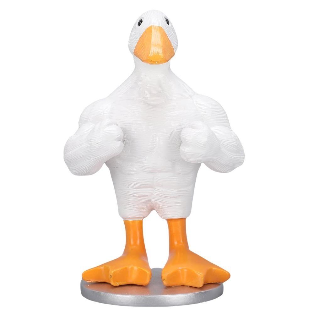 Resin Muscle Duck Statue Desktop Funny Fitness Duck Funny Muscle Duck Decor  Home