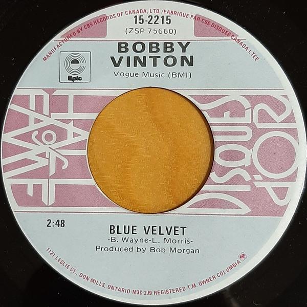 

7inch Record BOBBY VINTON - Blue Velvet / Blue On Blue 152215 EPIC Canada Soul/Funk Used