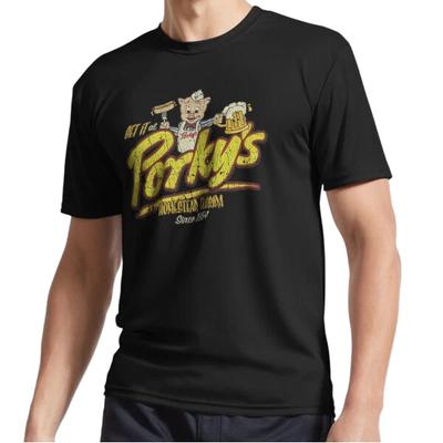 Nuova Maglietta Attiva con Logo Porky's 1954 Divertente Taglia dalla S alla 5XL