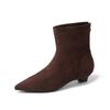 Pointed Short Boots Women's Autumn New Inner Height-increasing Boots Versatile Advanced Thin Boots