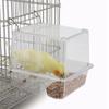 Transparent Plastic Bird Feeder Large Capacity Automatic Bird Feed Container for Parakeet