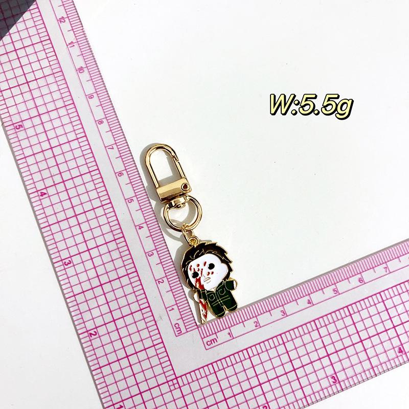Halloween Cartoon Horror Character Keychain Bag Pendant - European & American Style Creative Backpack Charm