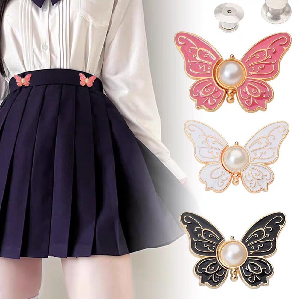 Cataramă Ajustabilă Tip Fluture pentru Talie, Cataramă Metalică Detașabilă, Închizătoare cu Capse Reutilizabilă, Instrument pentru Strângerea Taliei, Accesorii pentru Îmbrăcăminte