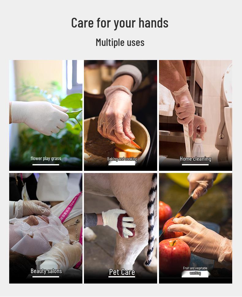 Kaileshou Thickened Waterproof PVC Food Grade Gloves for Catering, Cleaning, Baking, and Inspection
