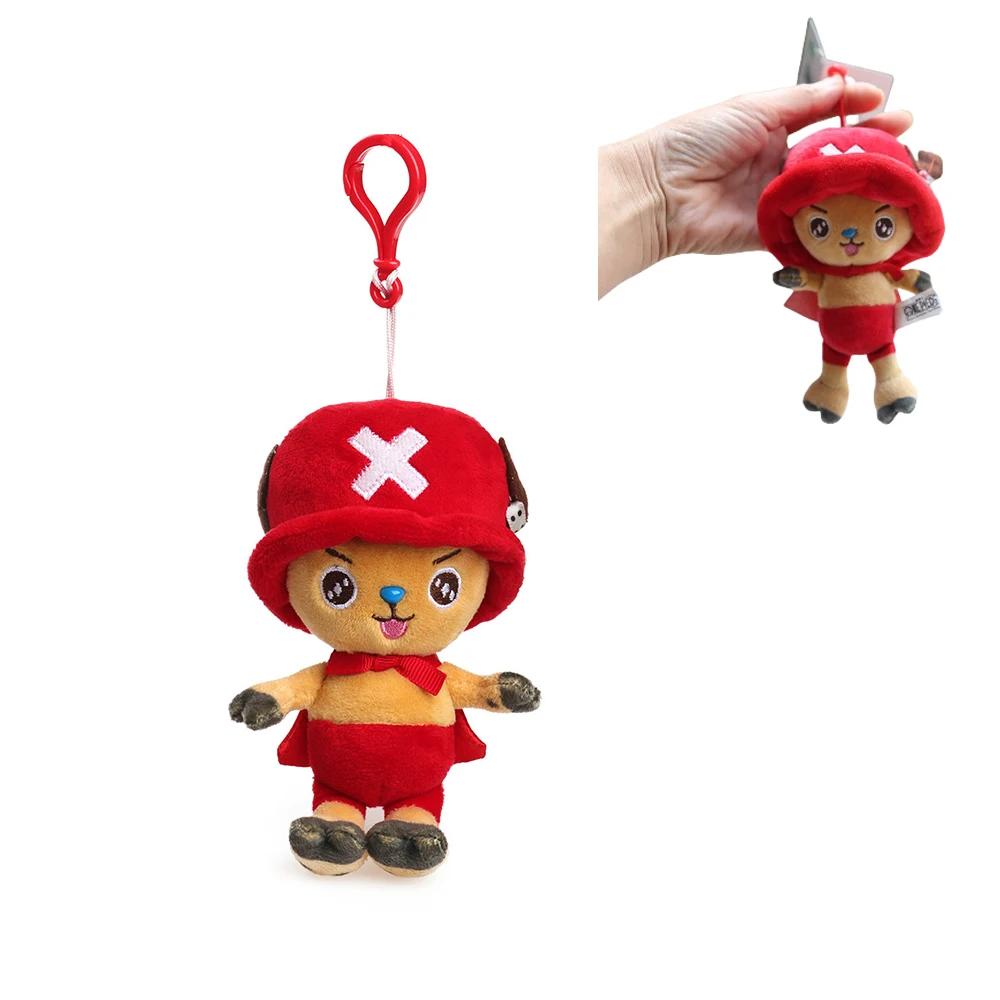One Piece Original Plush Pendant Doll Luffy Toy Tony Chopper Laboon Sabo Anime Keychain Soft Stuffed Backpack Ornaments Toy 12cm красный