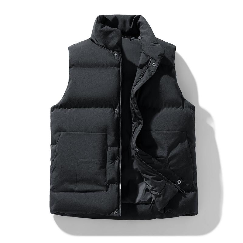 2025 winter fashion vest tooling vest thermal vest thickened overalls jacket feather cotton vest
