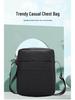 Men's Black Oxford Cloth Waterproof Crossbody Shoulder Bag - Large Capacity, Minimalist Design for Casual Travel