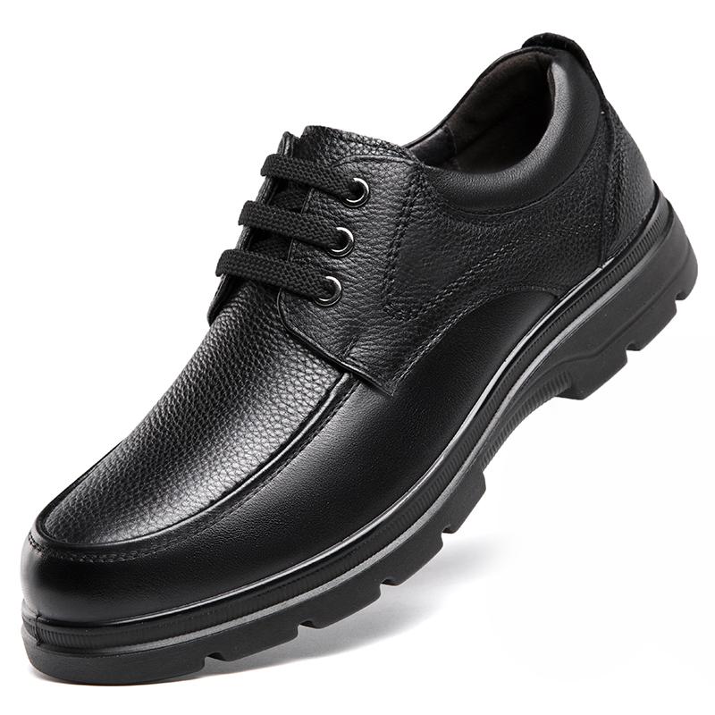 

2024 Новое поступление для мужчин Обувь на шнуровке для улицы Винтажная натуральная кожа Мужская повседневная обувь Классическая мужская удобная деловая обувь 44 чёрный