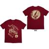 Ny Grateful Dead T-shirt: Skeletthäst (Baksida Tryck) OFFICIELL Röd