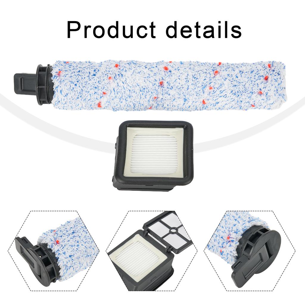 2 Pcs For AlfaBot For T30 T36 Cordless Vacuum Clearner Roller Brush And Filter Vacuum Cleaner Accessories To Replace