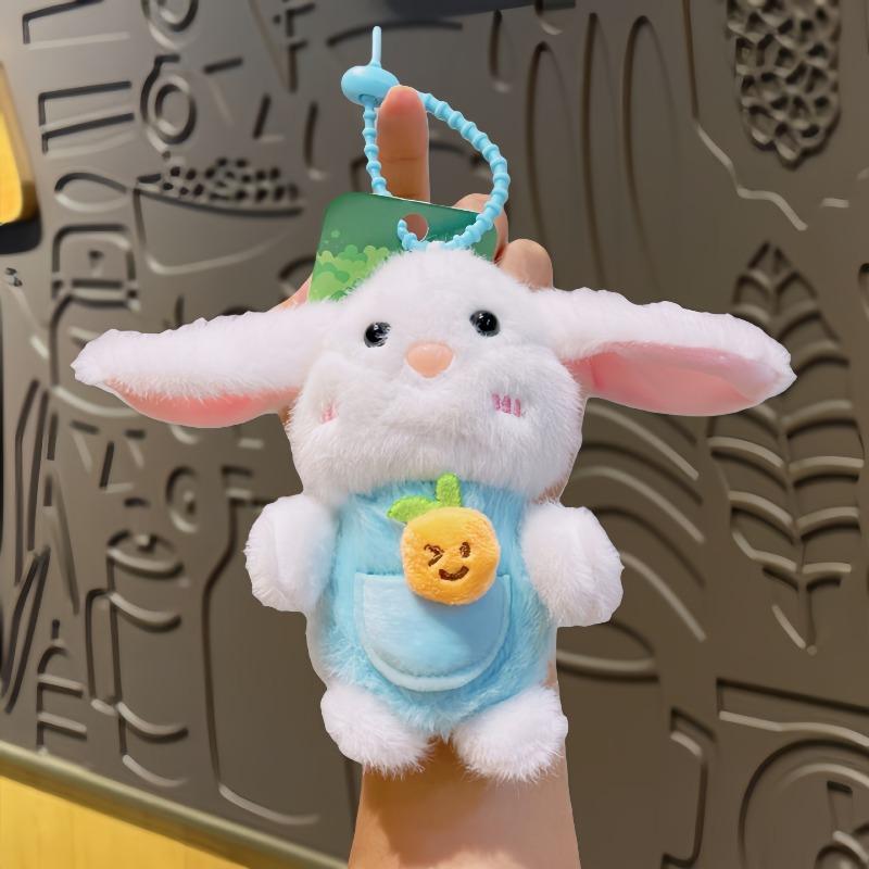 Cartoon Frucht Hase Plüschtier, Niedliche Mini-Figur, Kreative Paar Rucksackpuppe, Schlüsselanhänger Anhänger