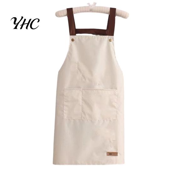 Heavy-duty Apron Work Waterproof Oil-proof Kitchen with Large Long-lasting Pockets Durable Stylish Workwear for Home Garden With Water And Stain белый
