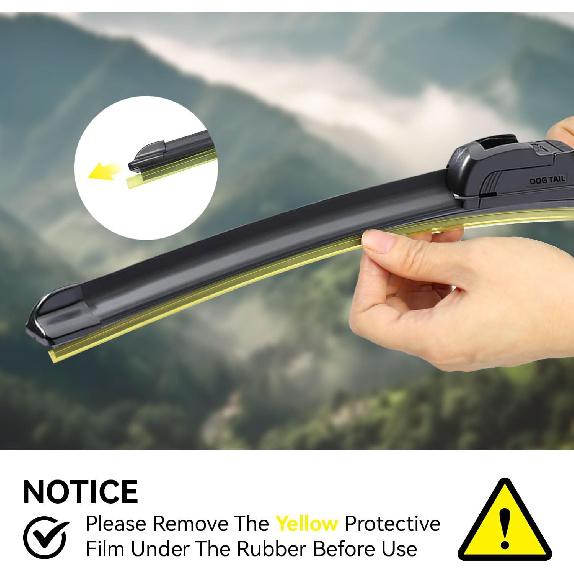 DOGTAIL 22 Inch Wiper Blades For Ford F150 2009-2025 F250 2009-2025 Ford Expedition 2007-2025, All Season Automotive Replacement Scrubblade Front