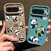 Cute Pandas Pattern Soft Phone Case For Google Pixel 9 Pro XL 8 Pro 8A TPU Matte Shockproof Lens Protection Bumper Cover