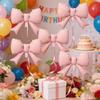 3/5Pcs Pink Bow Tie Aluminum Film Balloons for Wedding Anniversary Kids Birthday Party Decoration Girls Baby Shower Favors