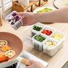 4/6 Compartments Refrigerator Storage Box, Food Vegetable Fruit Storage Box, Refrigerator Storage Rack, Drain Basket