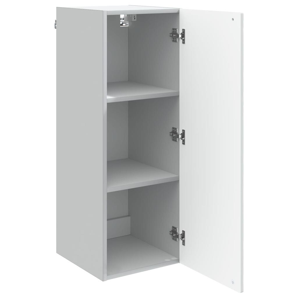 Wall Mounted Cabinet White 33 x 34.5 x 90 cm Particleboard