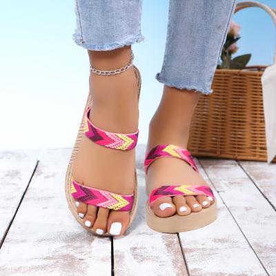 Pantofole con tacco medio, colorate, antiscivolo, resistenti e morbide, con doppio cinturino, di tendenza alla moda femminile