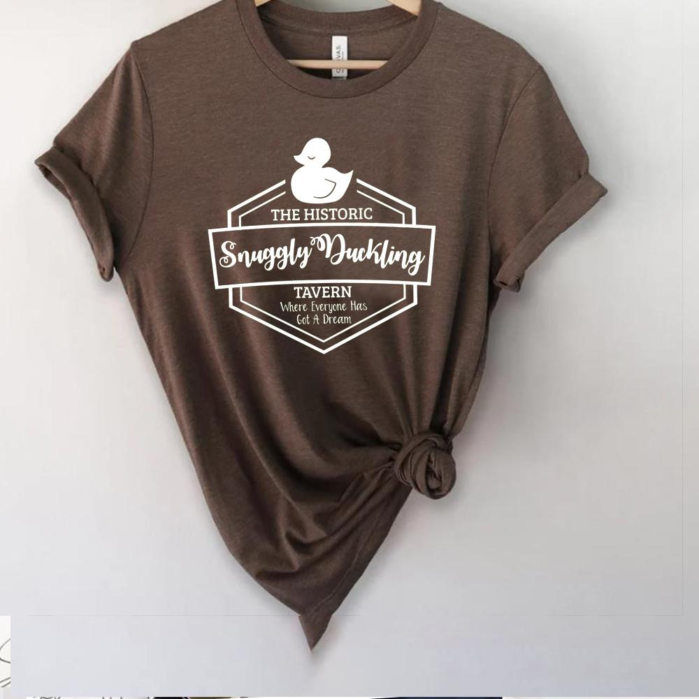 Snuggly Duckling Tavern TShirt Tangled Rapunzel Shirt Tangled Tees for Vacation Vintage Short Sleeve Summer Tee Kawaii Tops